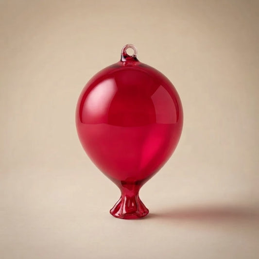 Palloncino di vetro rosso da appendere