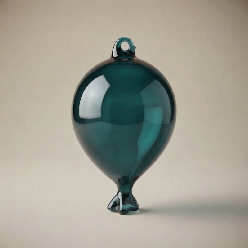 Palloncino di vetro verde petrolio da appendere