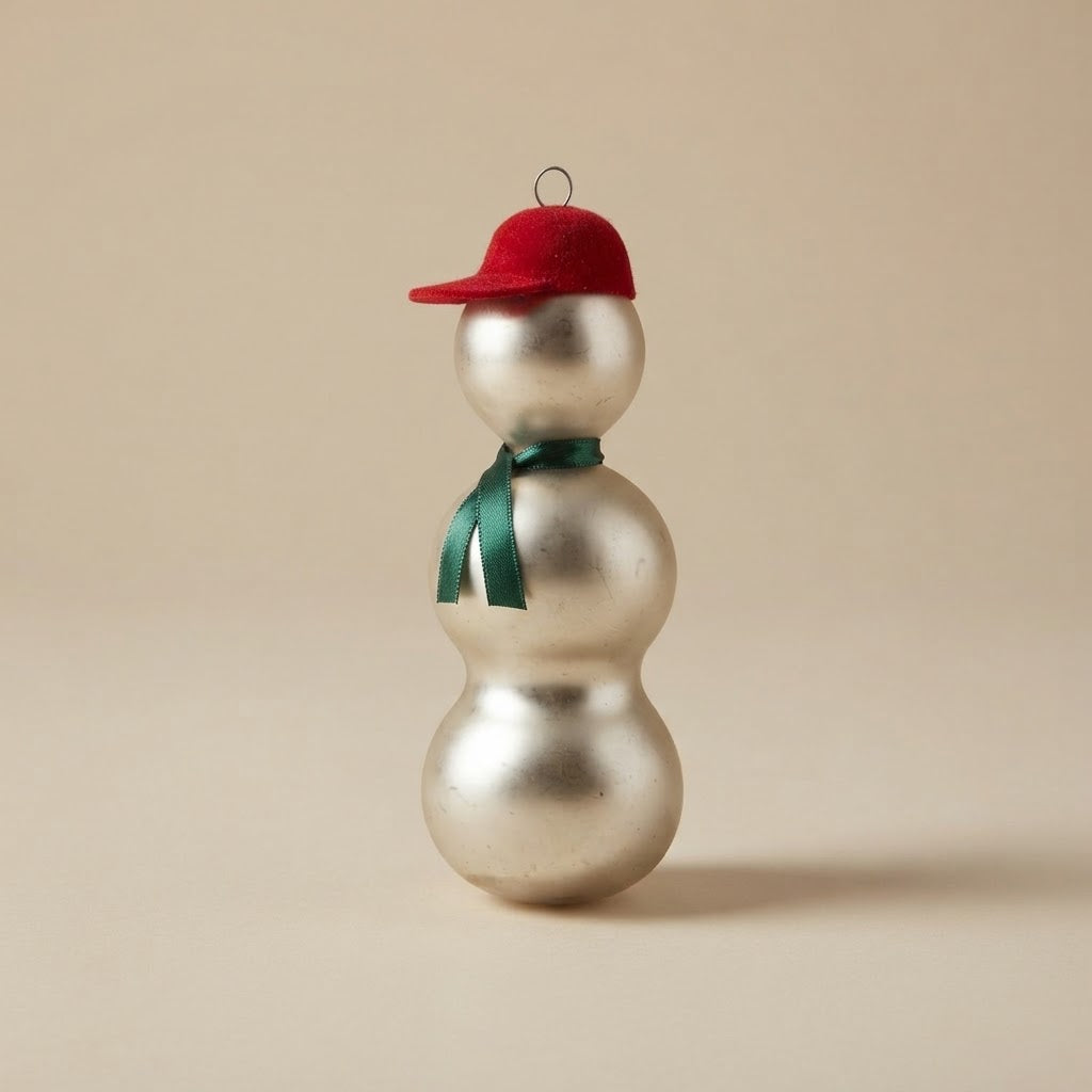 Back of the glass snowman