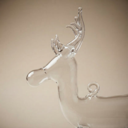 Decoration detail: Clear glass reindeer