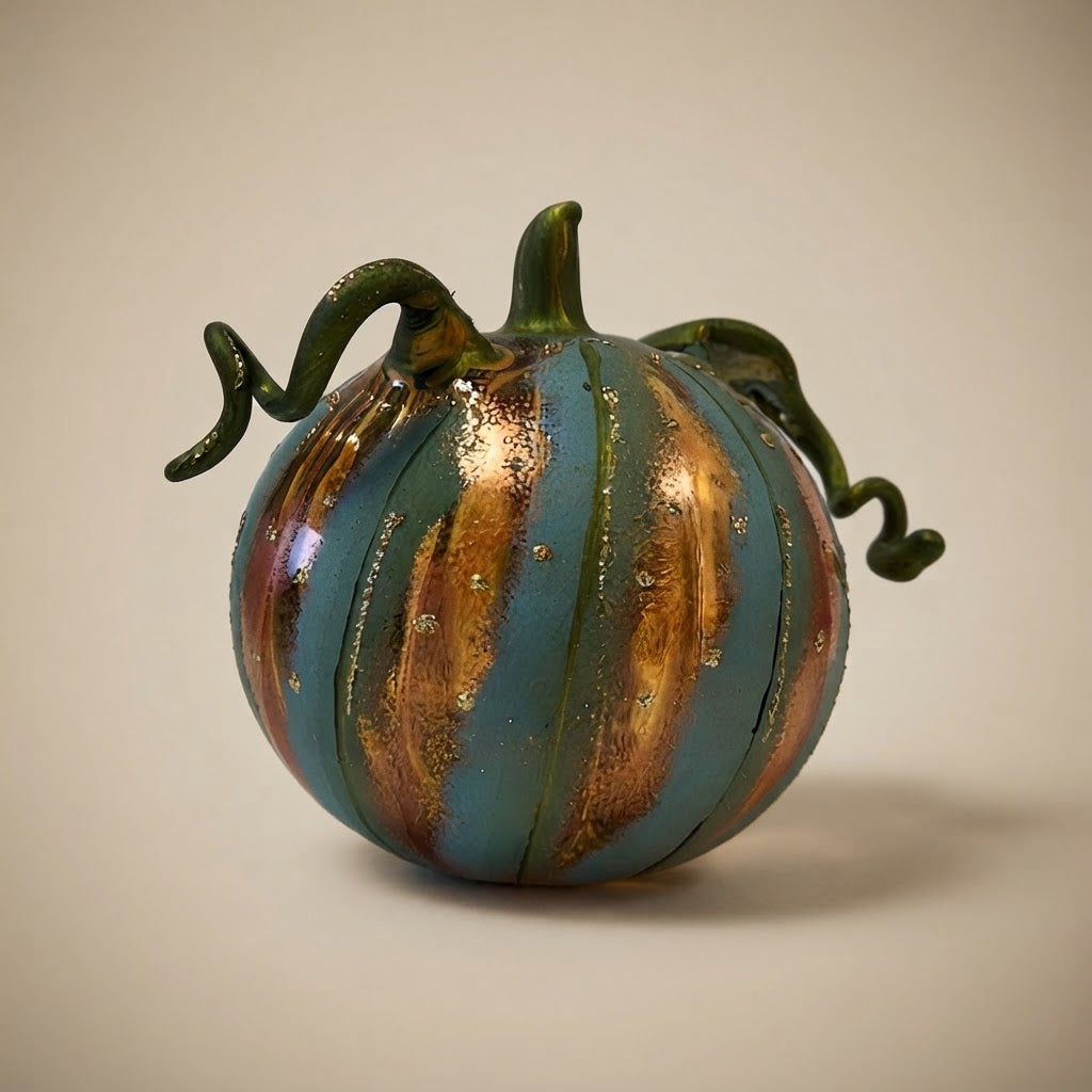 Zucca in vetro vista dall'altro lato