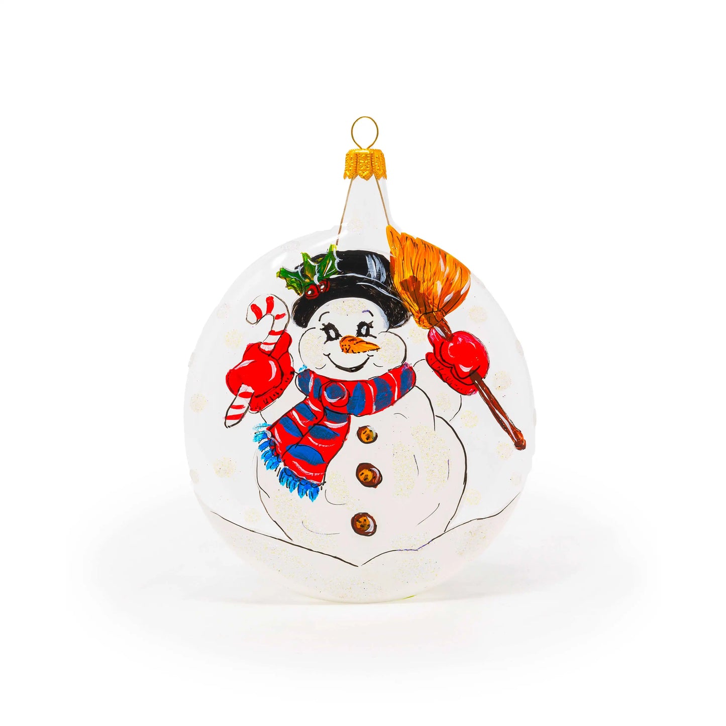 Transparent snowman ball